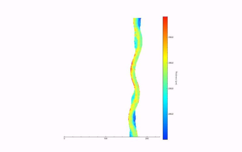 使用涂魔师3D测厚系统进行蛇形管的边缘测厚