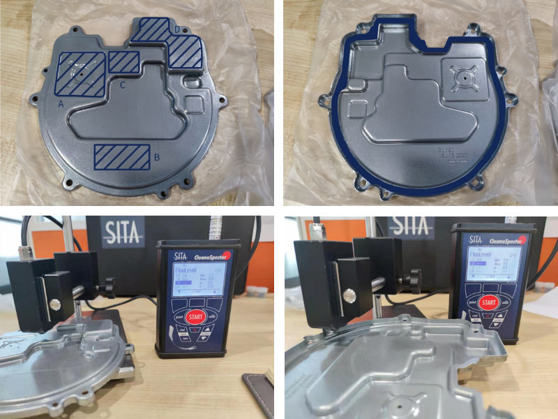 汽车零部件涂胶工艺前清洁度检测