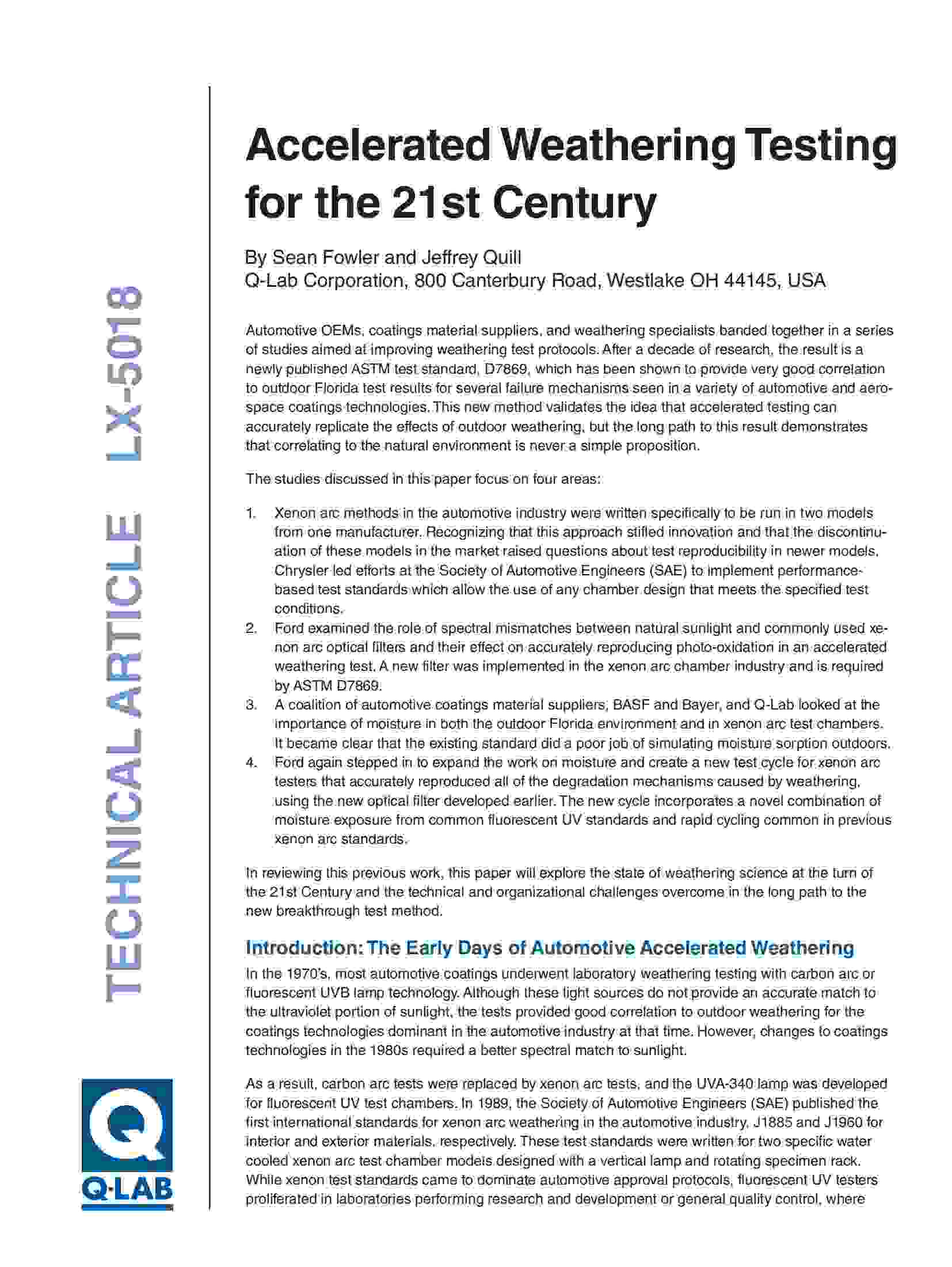 汽车加速老化测试试验报告1