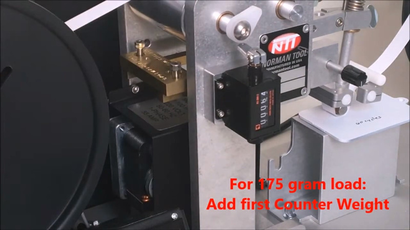 设置RCA纸带磨耗试验机荷重