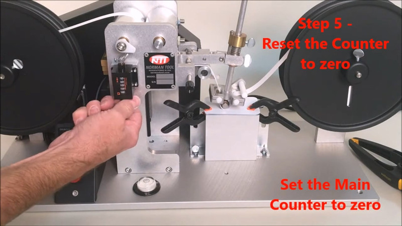 将RCA纸带磨耗试验机计数器重置为0