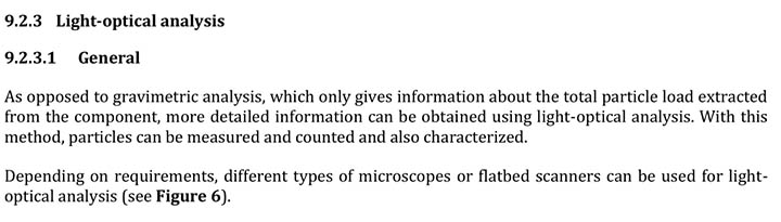ISO 16232关于光学扫描法部分介绍
