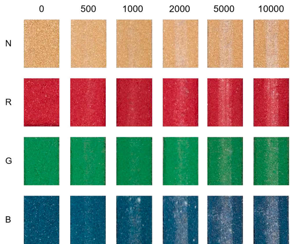 图3 LWT不同循环阶段的颜色发展