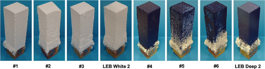 图4为白色和深色基层的抗老化能力