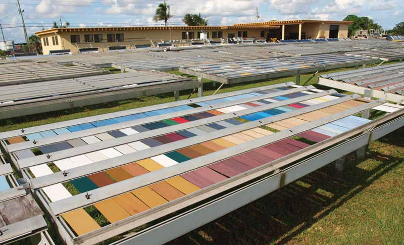 塑料制品在户外进行自然老化测试